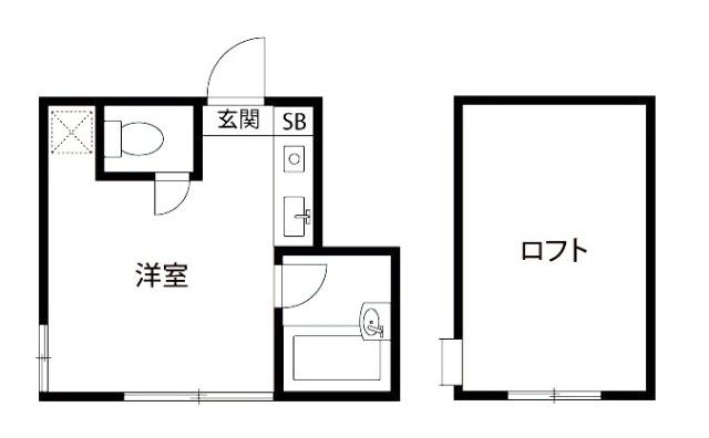 横浜市南区大岡アパート 間取り図画像