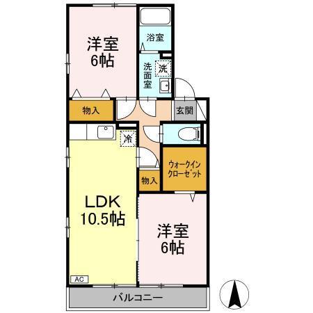 メゾンブランシェ（202） 間取り図画像