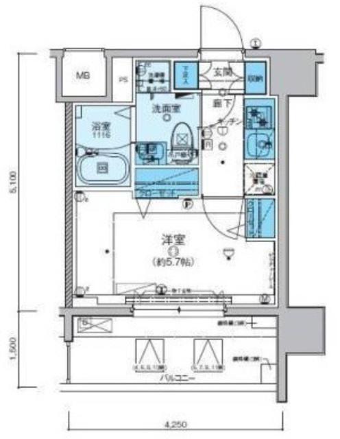 リヴシティ横濱新川町弐番館 間取り図画像
