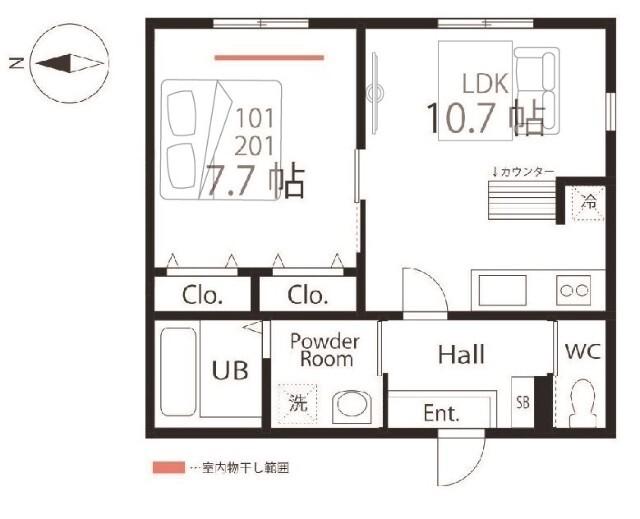 HERMIT CRAB HOUSE TOGETHER 横濱山手 間取り図画像