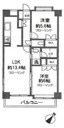 サンパティーク（305） 間取り図画像