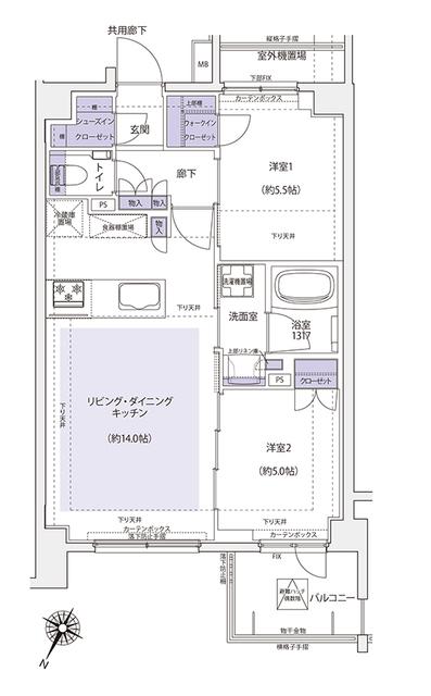 ＫＤＸレジデンス横濱紅葉坂（701） 間取り図画像