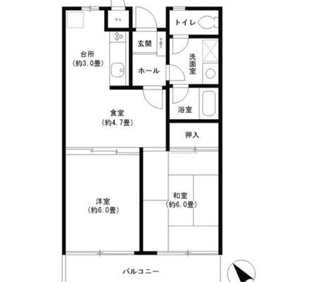 ベイシティメゾン石川町（202） 間取り図画像