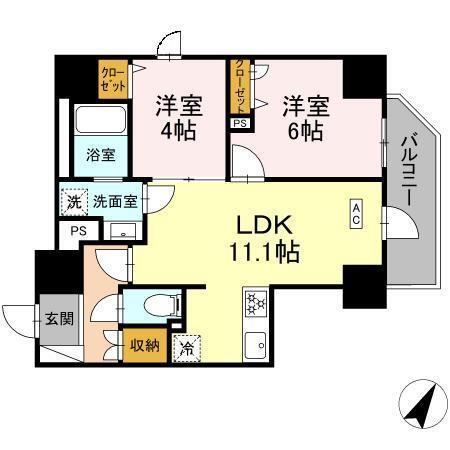 K.H.Mビル（901） 間取り図画像