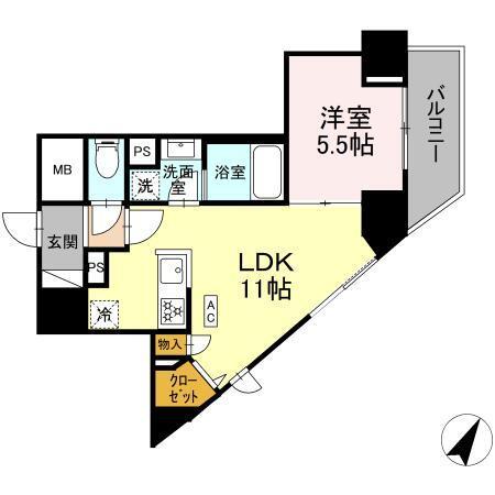 K.H.Mビル（902） 間取り図画像
