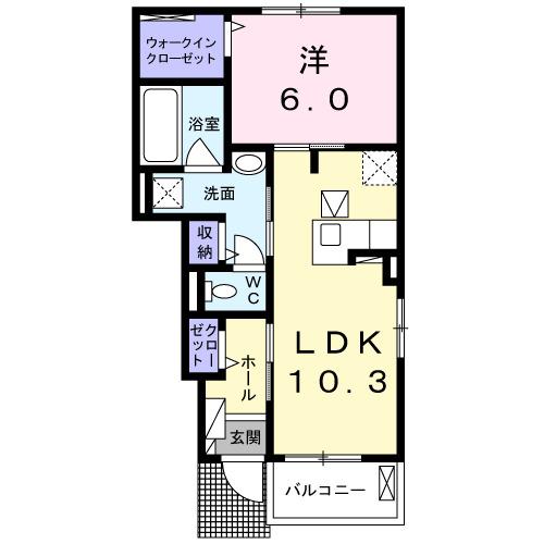 ドルチェＢ（102） 間取り図画像