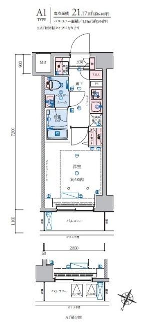 リヴシティ横濱石川町 間取り図画像