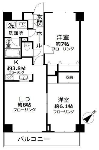 N-flats横浜大岡 間取り図画像