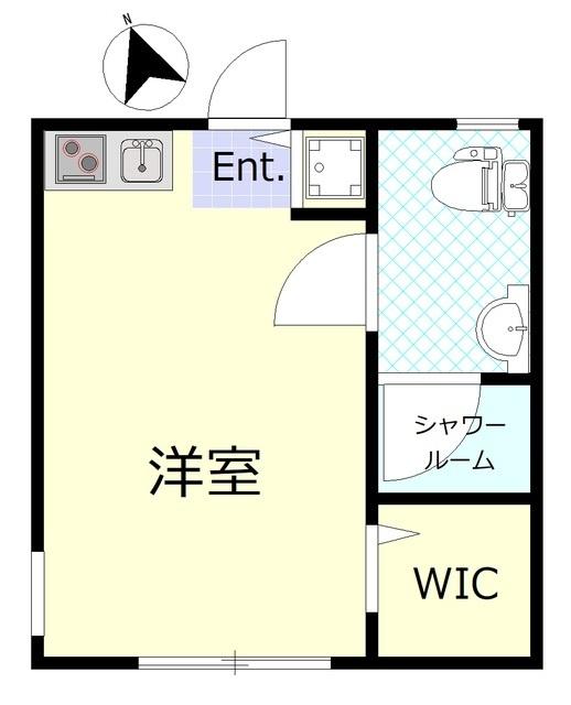 横浜市中区竹之丸アパート 間取り図画像