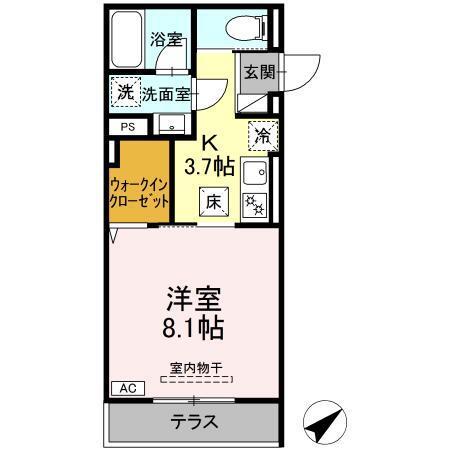 Luxe三ツ沢（102） 間取り図画像