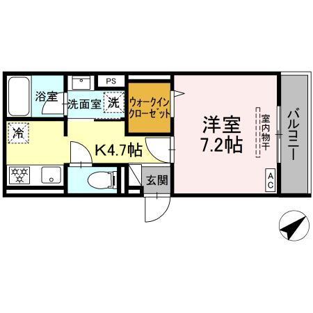 Luxe三ツ沢（203） 間取り図画像