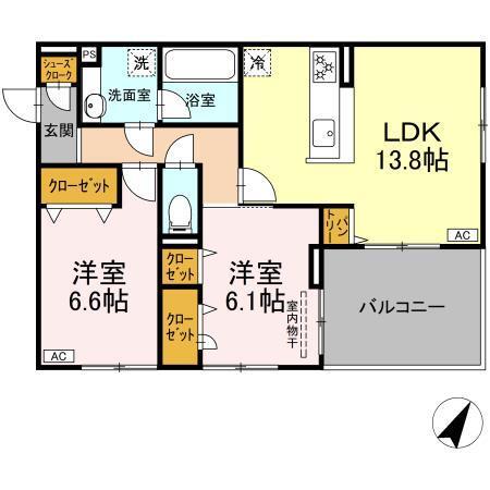 フェリーチェ（305） 間取り図画像