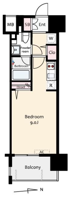 横浜市南区二葉町マンション 間取り図画像