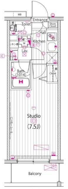 ガーラ・リバースクエア横濱南 間取り図画像