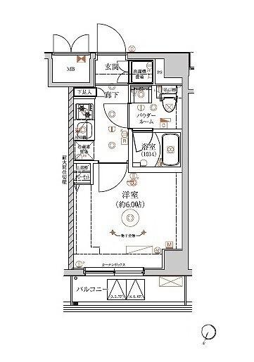 横浜市南区二葉町マンション 間取り図画像