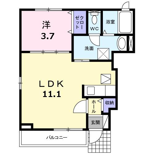 エレガンツァ青葉台（101） 間取り図画像