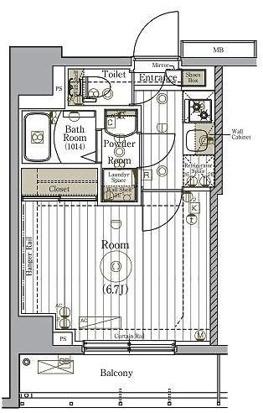横浜市南区中村町マンション 間取り図画像