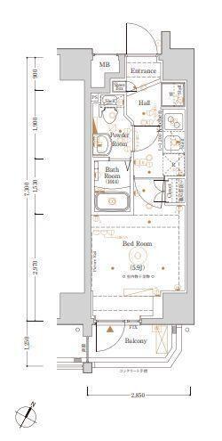 横浜市南区白妙町マンション 間取り図画像