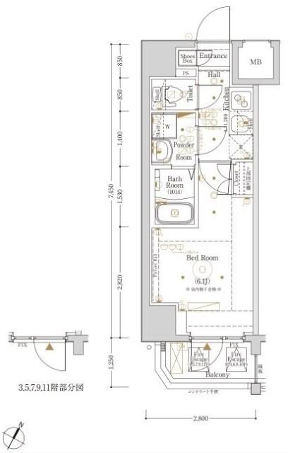 阪東橋KNOTS 間取り図画像