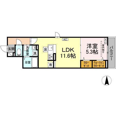 D'Bless大倉山（101） 間取り図画像