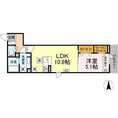 D'Bless大倉山（102） 間取り図画像