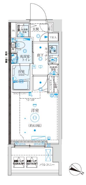 横浜市南区高根町マンション 間取り図画像
