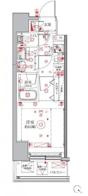 クレイシアIDZ横浜桜木町 間取り図画像