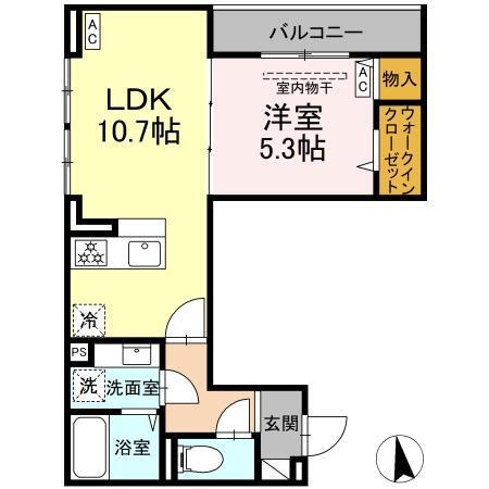 D'Bless横濱岸根公園Ⅱ（302） 間取り図画像