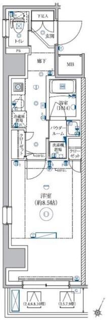 LEXE AZEST横濱関内 間取り図画像