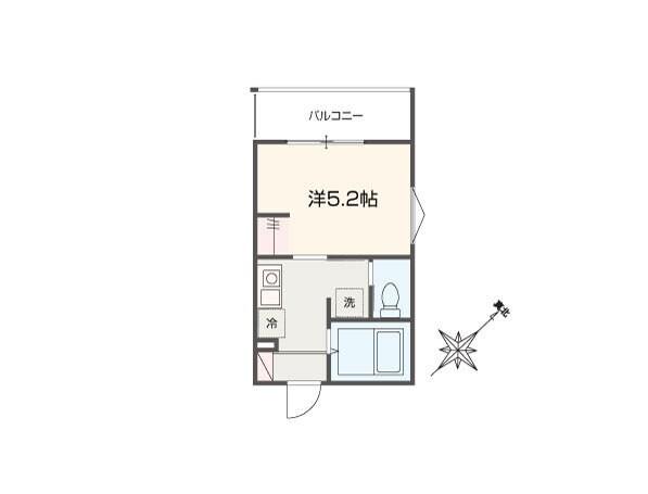 MELLAS黄金町 間取り図画像
