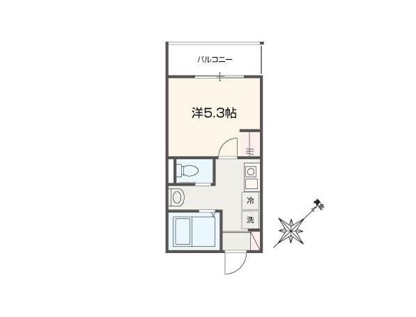 MELLAS黄金町 間取り図画像