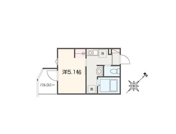 MELLAS黄金町 間取り図画像