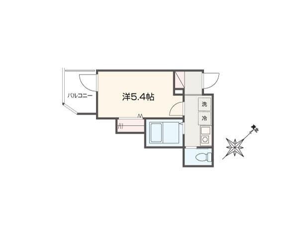 MELLAS黄金町 間取り図画像