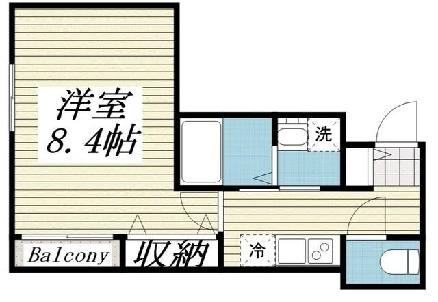 横浜市南区睦町アパート 間取り図画像