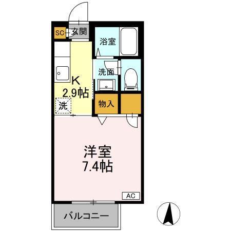 プリムロウスⅠ（202） 間取り図画像