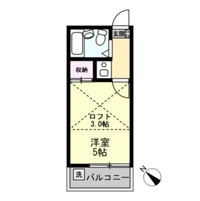 横浜市南区中里アパート 間取り図画像