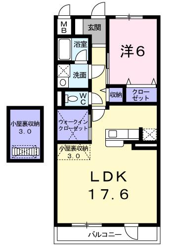 プリムローズⅡ（204） 間取り図画像