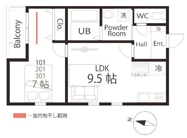 HERMIT CRAB HOUSE TOGETHER 京急杉田 間取り図画像