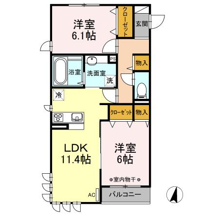 サーフィスポート　滝の川　Ⅰ（206） 間取り図画像