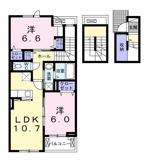 プランドール（303） 間取り図画像