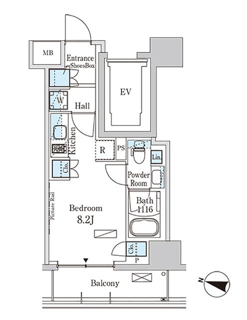 パークアクシス横濱高島町（502） 間取り図画像