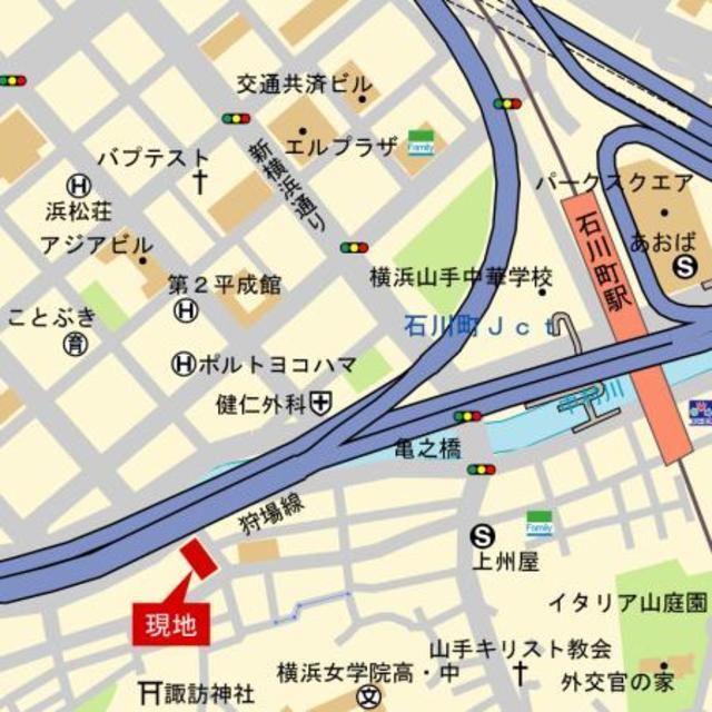 ベイシティメゾン石川町（202） 地形図・案内図