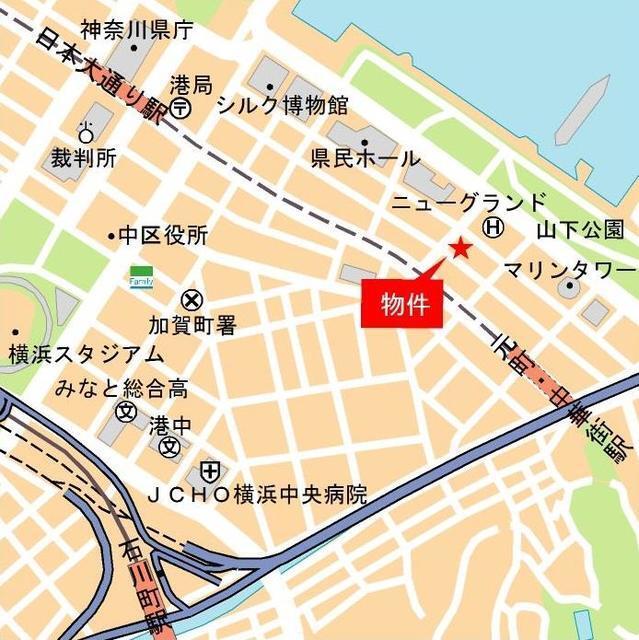 パークコート山下公園（906） 地形図・案内図
