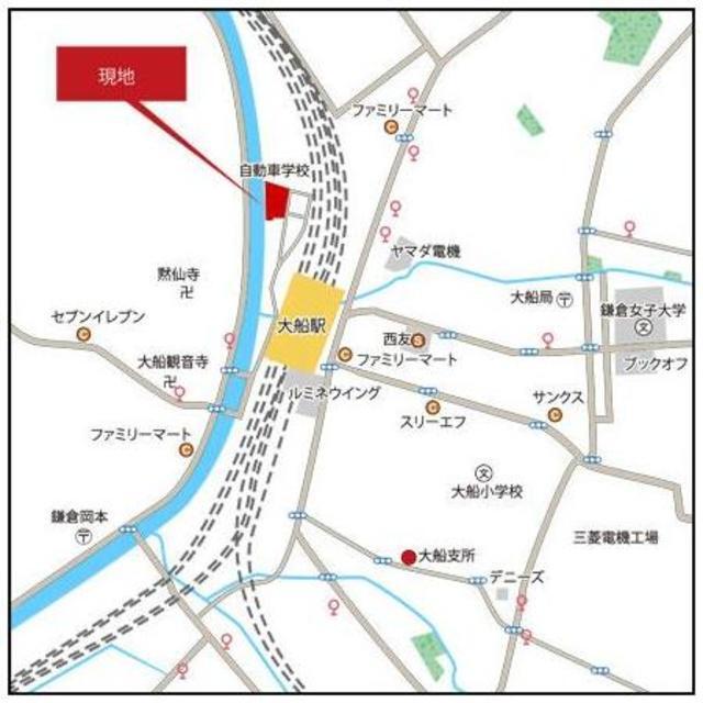 パークアクシス大船（508） 地形図・案内図