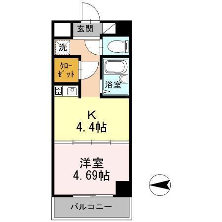 土井ハイツ北条口（305） 間取り図画像
