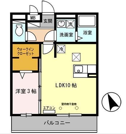 セジュール白浜　B棟（203） 間取り図画像
