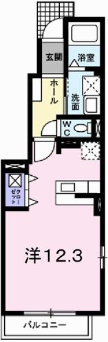 コスモハイツ　Ⅱ（101） 間取り図画像