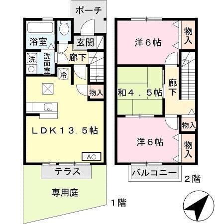 ラ・ヴィーダーⅡ（2） 間取り図画像