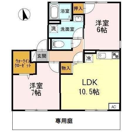 サニーハイツ田寺　B棟（B101） 間取り図画像