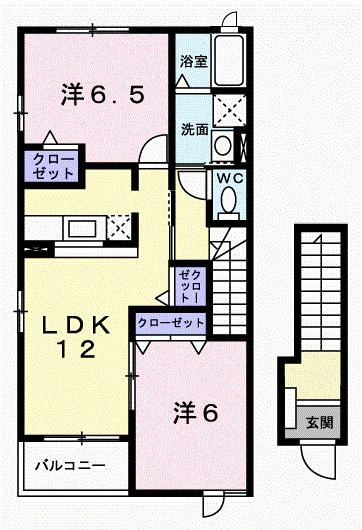 ベル　アンジュⅠ（201） 間取り図画像